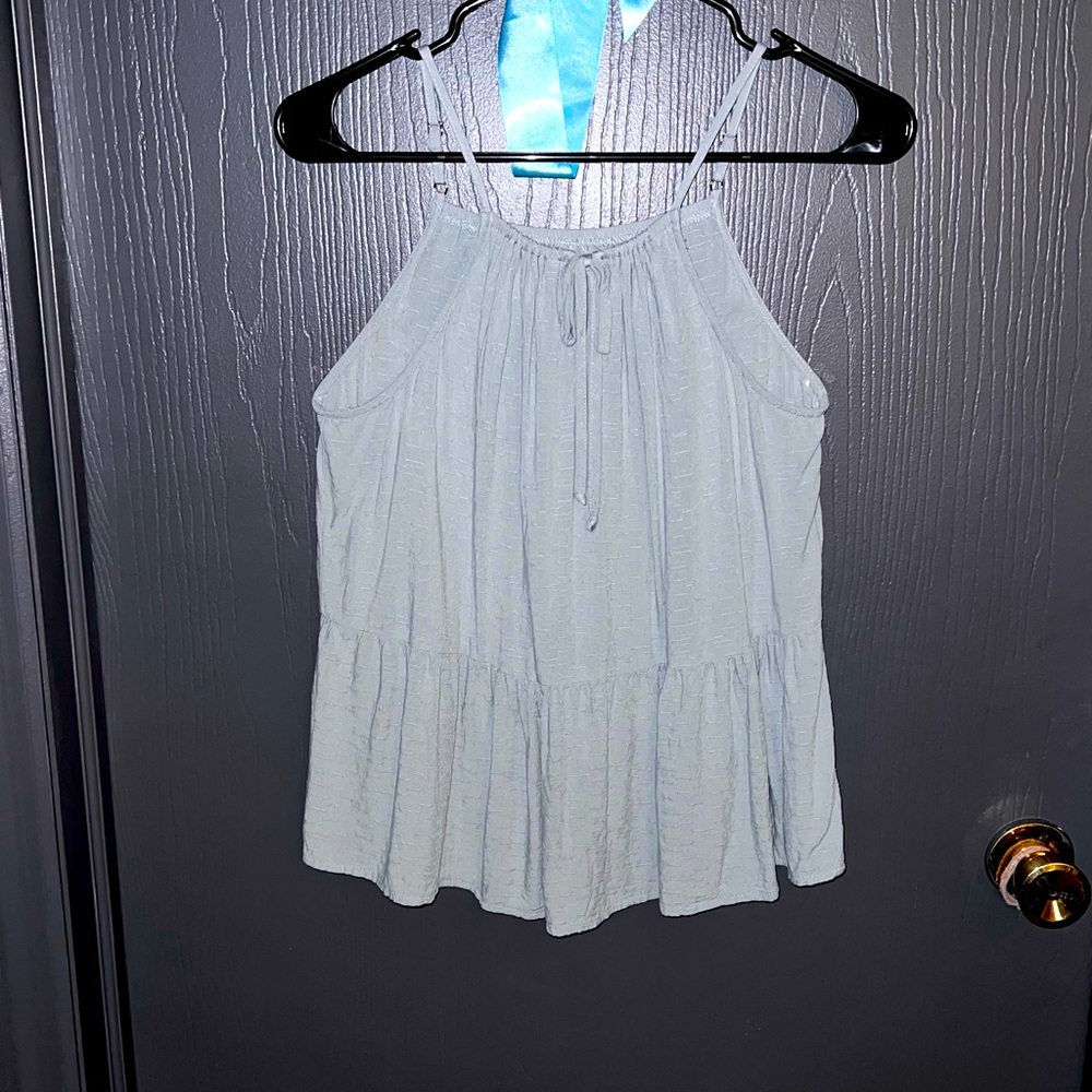 NWOT- Front Tie Peplum Tank